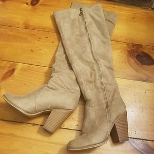 Charlotte Russe Faux Suede Knee High Boots